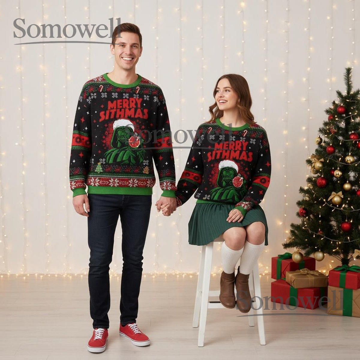 Merry Sithmas Star Wars Christmas Sweater Darth Vader Funny Dark Side Holiday Gift