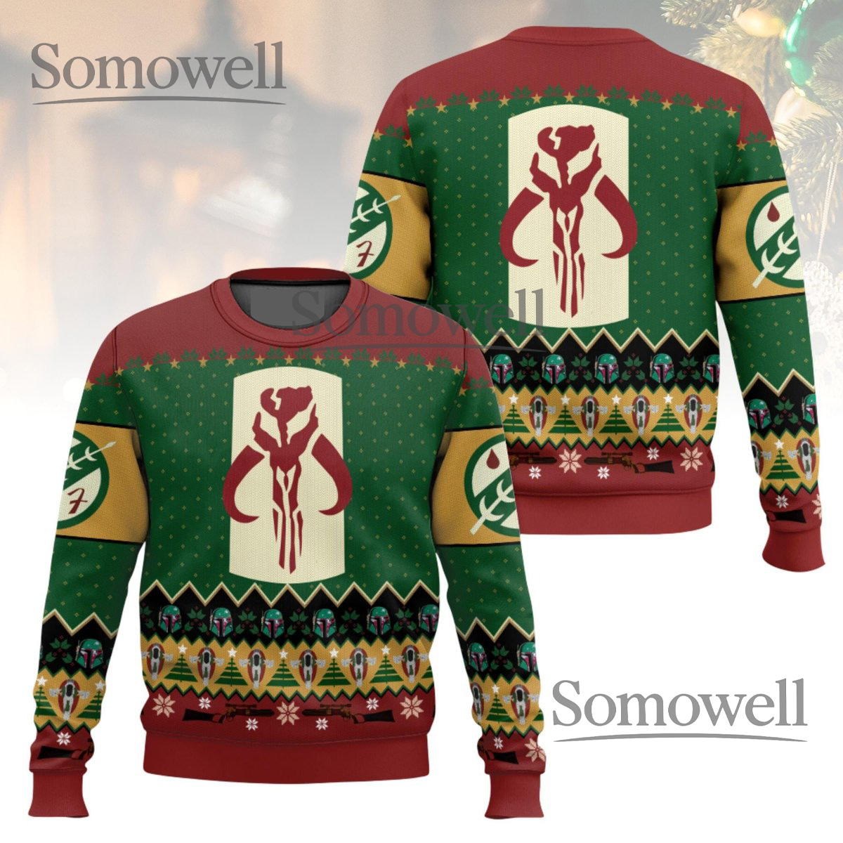 Star Wars Mandalorian Mythosaur Ugly Sweater Christmas Holiday Gift