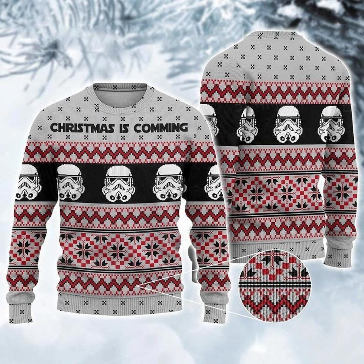 Star Wars Storm Trooper Christmas Is Comming Ugly Christmas Sweater Holiday Knit Gift