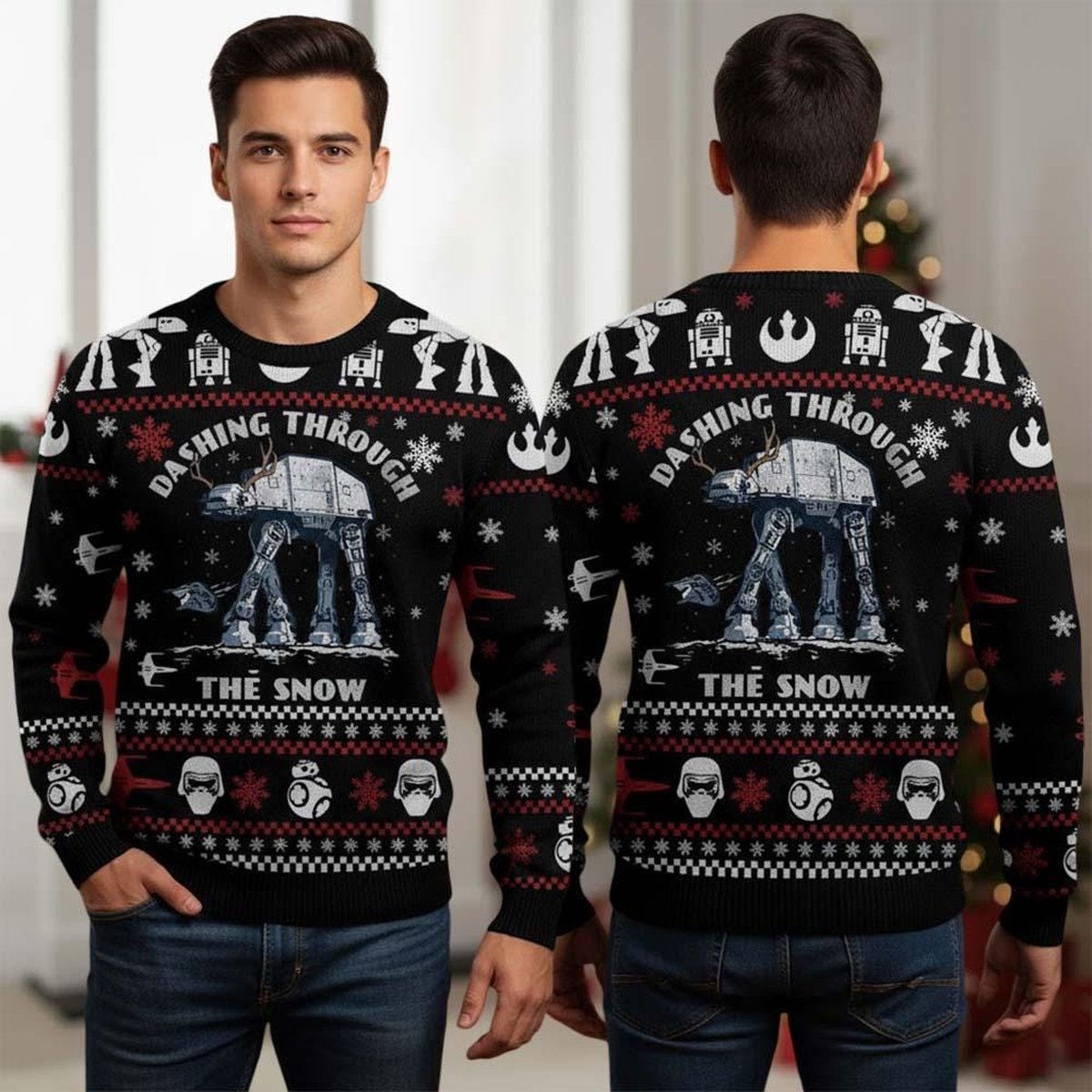 Star Wars Stormtrooper Sleigh Ugly Sweater Funny Sci Fi Christmas Gift