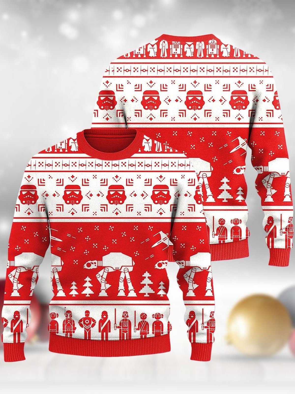 Dashing Through The Snow Star Wars Ugly Sweater Sci Fi Fans Holiday Gift