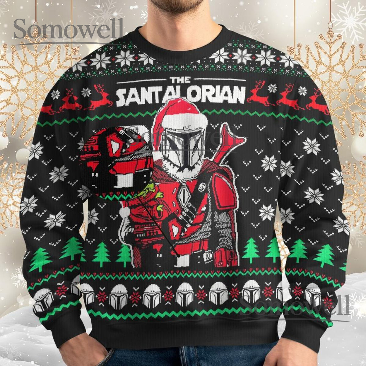 The Santalorian Star Wars Christmas Sweater Funny Holiday Knit