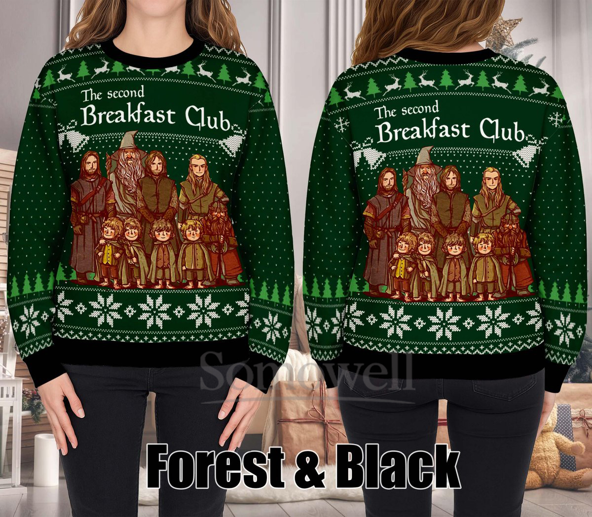 The Second Breakfast Club Fallout Ugly Christmas Sweater Holiday Knit Gift