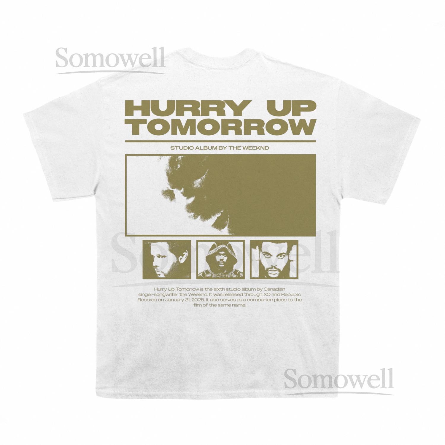 The Weeknd Hurry Up Tomorrow Poster  Vintage Tee, Sweatshirt, Hoodie (With Backprint)