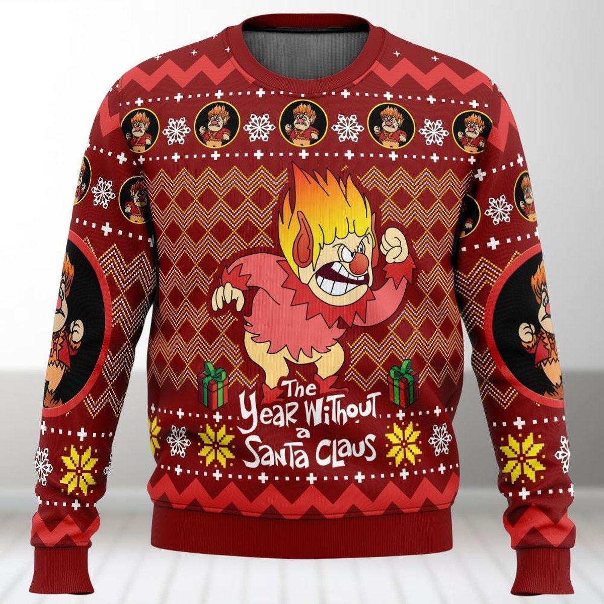 Heat Miser The Year Without A Santa Claus Ugly Sweater Funny Christmas Gift