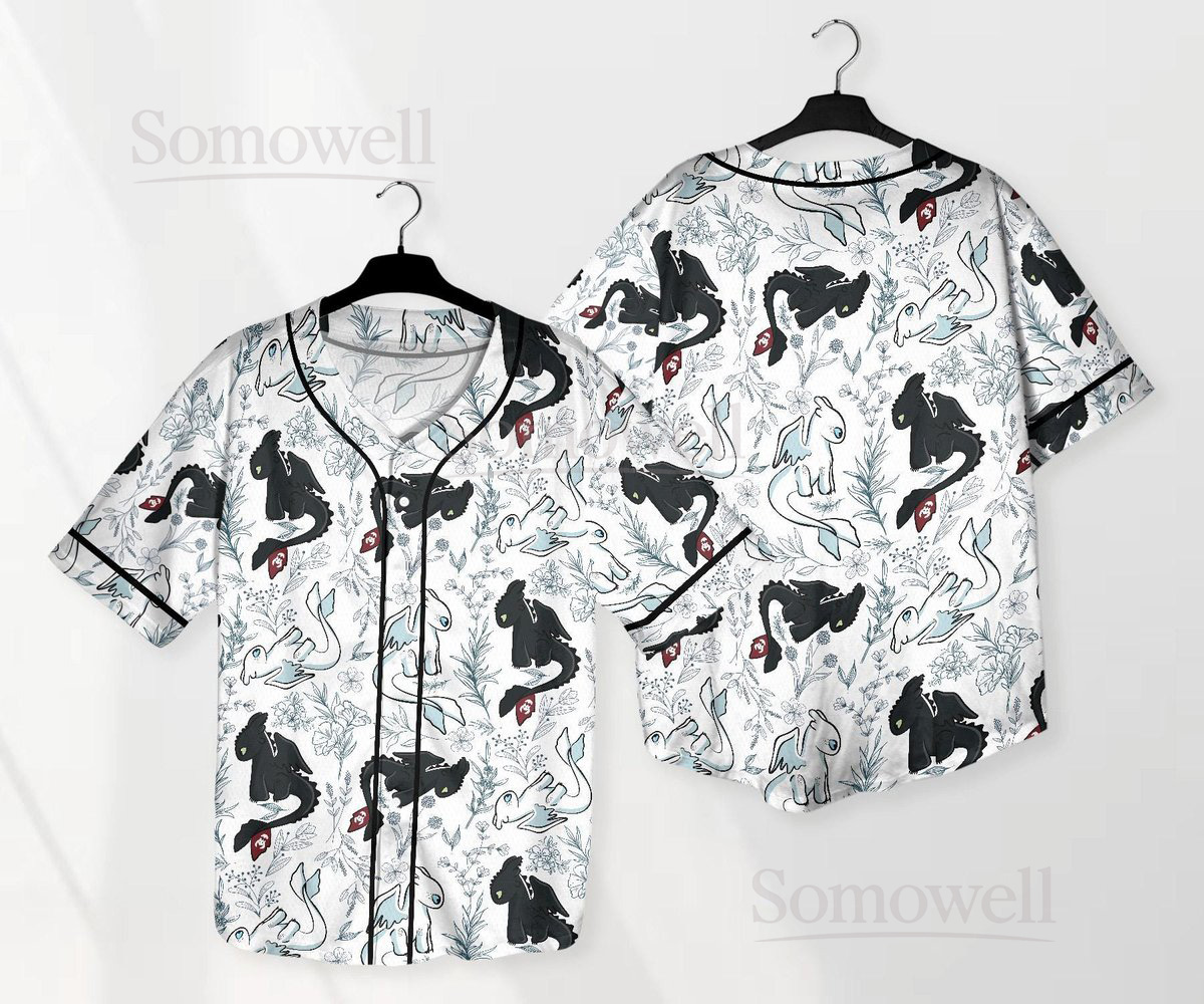 Toothless Baseball Jersey Shirt for Fans, Unique Dragon Theme from How to Train Your Dragon
