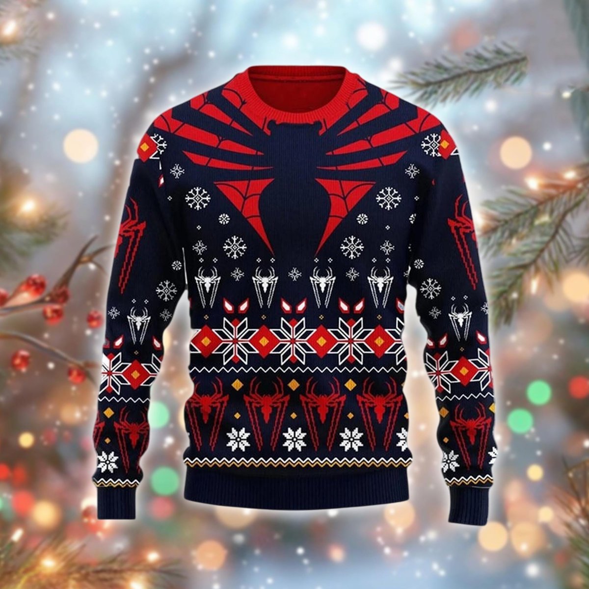 Web Slinger Hero Ugly Sweater Spider Superhero Funny Comic Christmas Gift