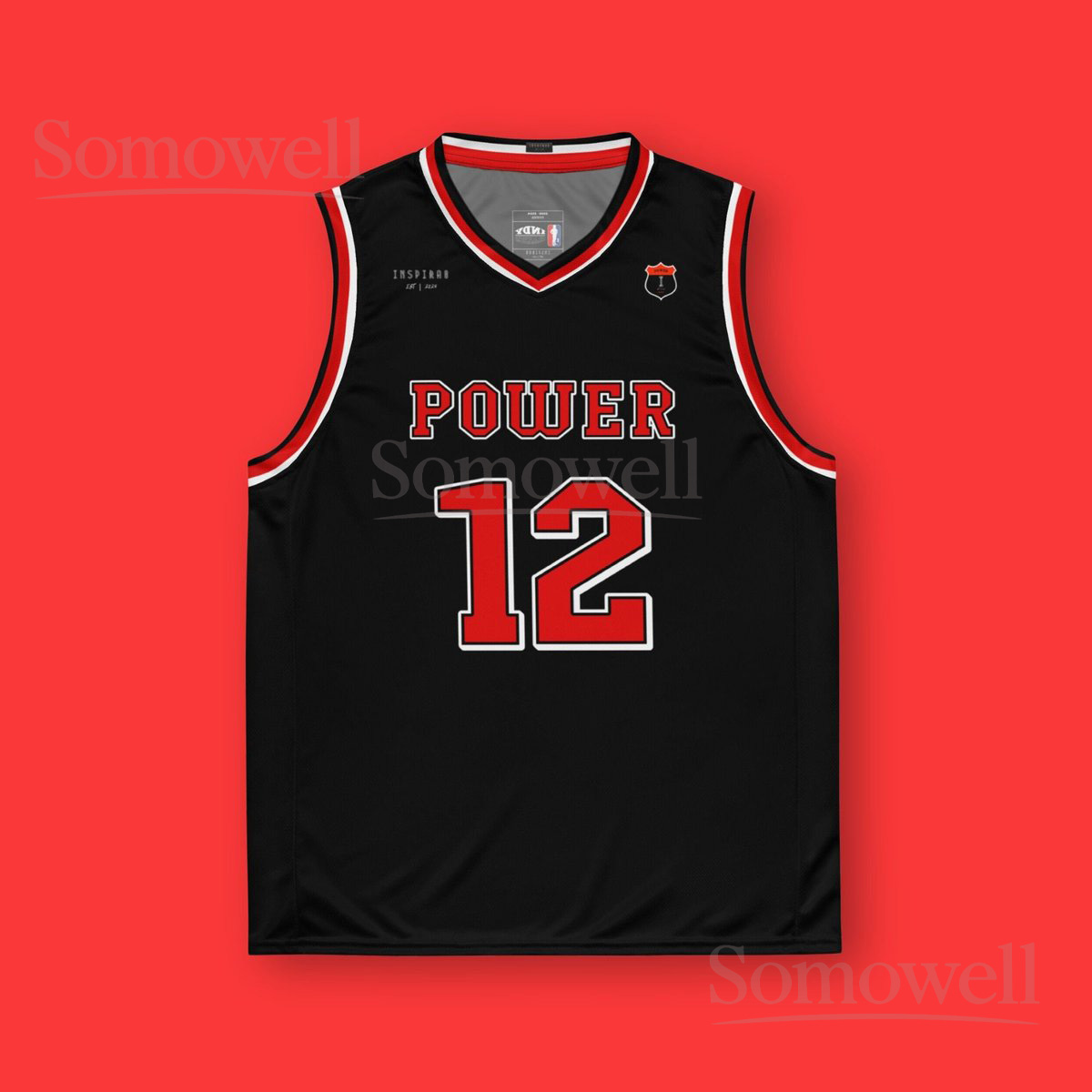 Custom Will Power IndyCar Basketball Jersey Shirt for Racing Fans Black and Red Motorsport Team Apparel