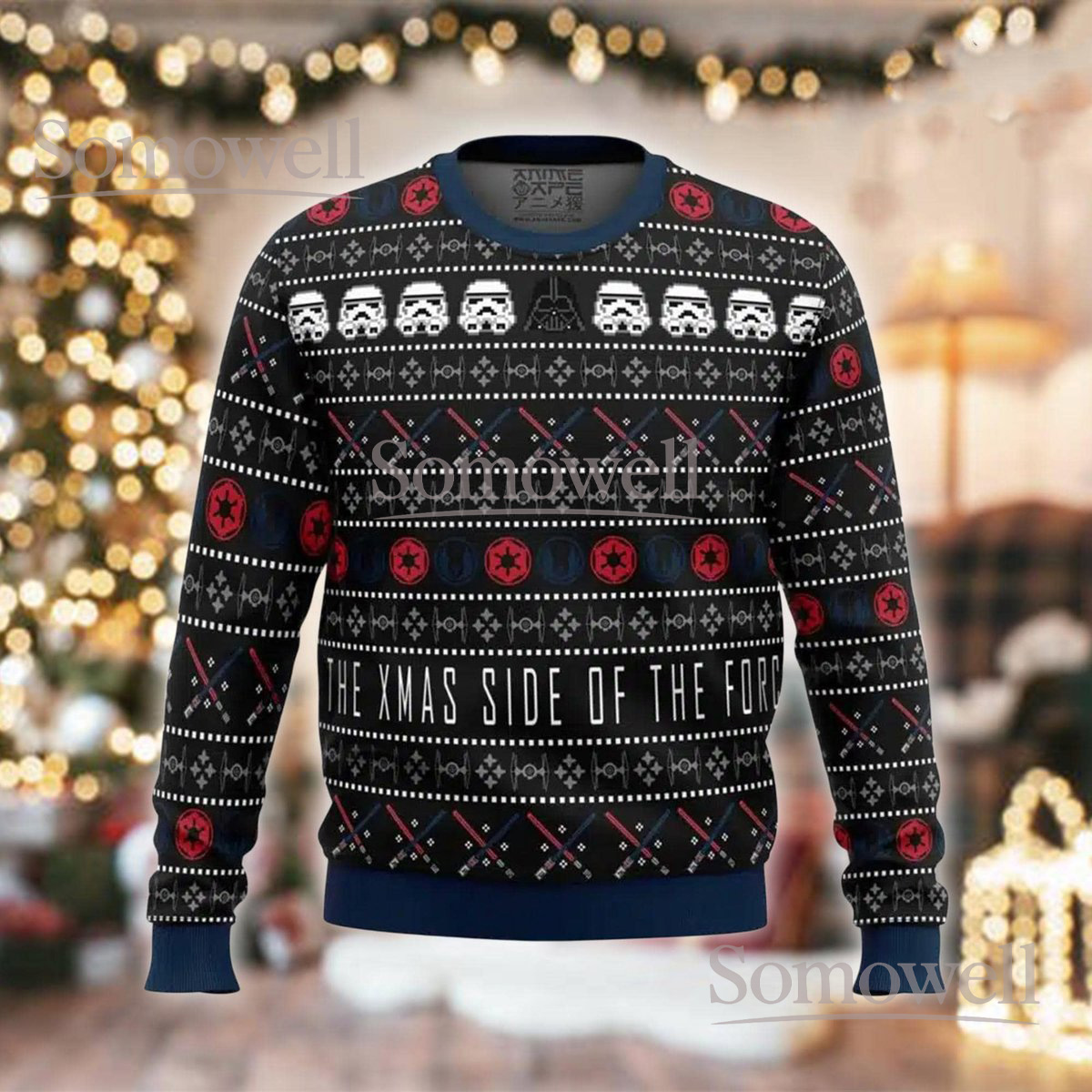 The Xmas Side of the Force Ugly Christmas Sweater Star Wars Dark Side Holiday Gift