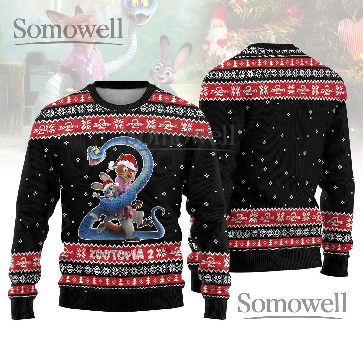 Zootopia 2 Christmas Sweater Funny Disney Holiday Knit