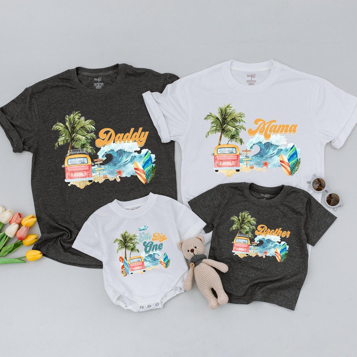 1st Birthday Shirt Surfing Birthday Outfit Family Matching Shirts Mom of the Birthday Boy Personaliz 189