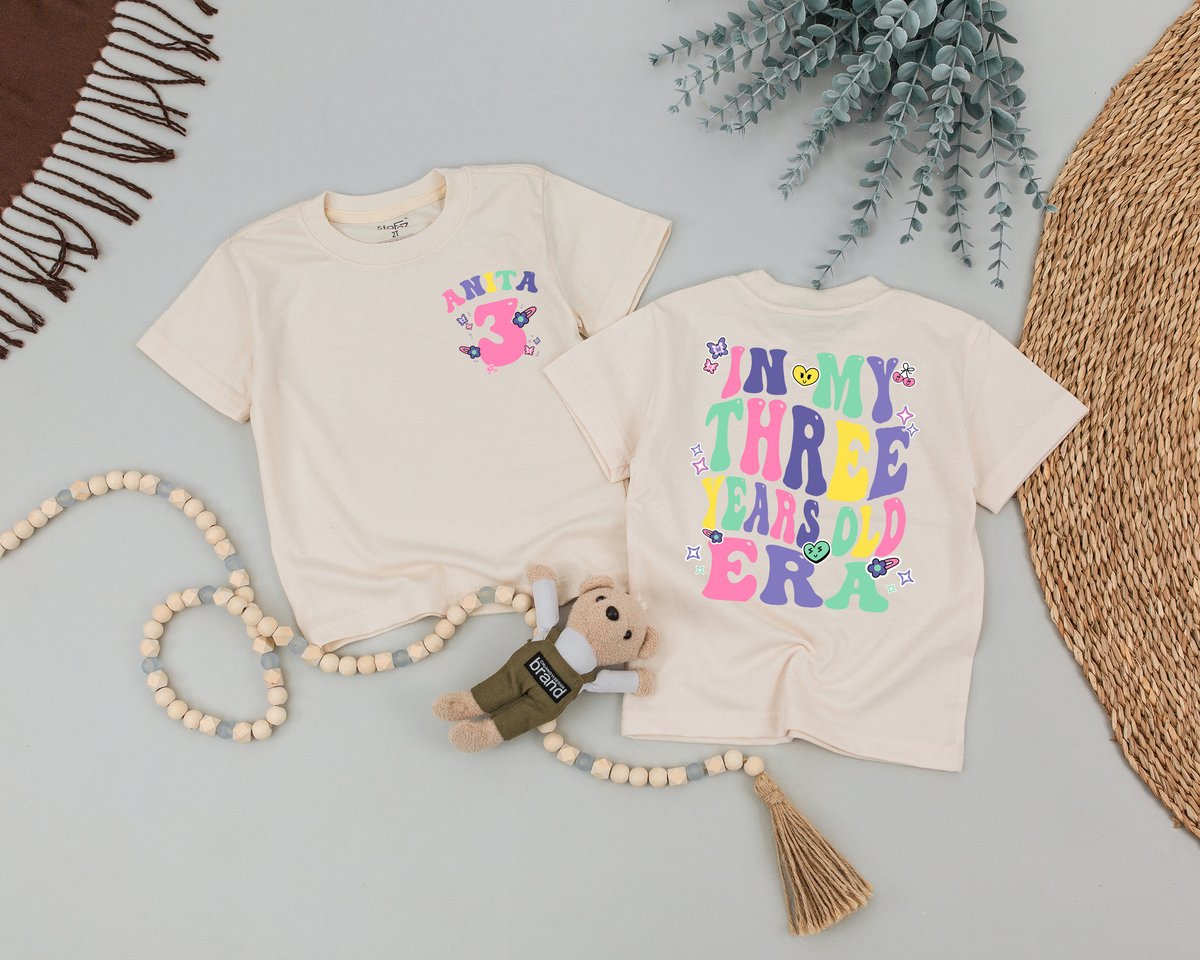 3rd Birthday Toddler Shirt In My Three Year Old Era Birthday Shirt Third Birthday Natural Toddler Te 172