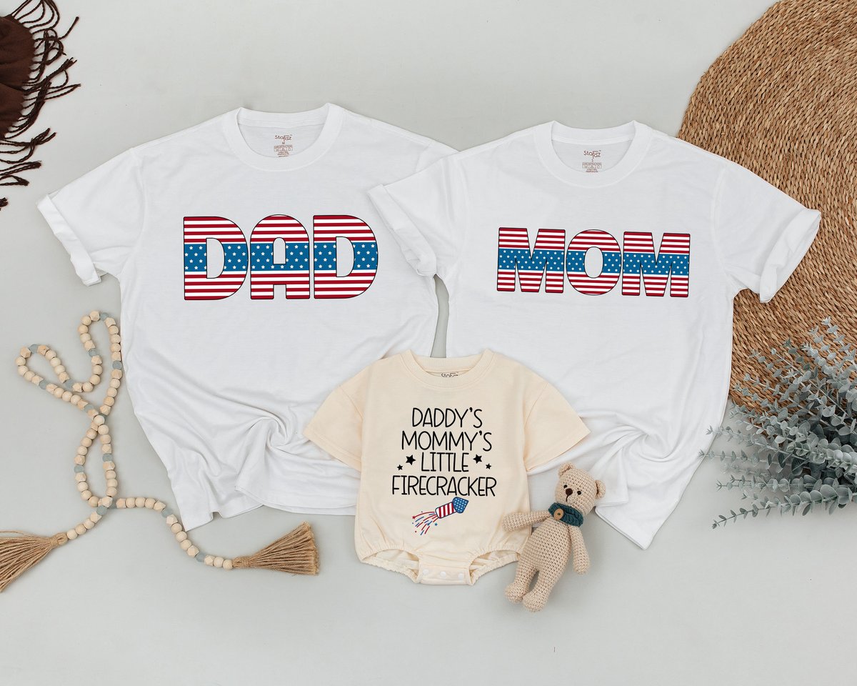 4th of July Family Shirts American Family Matching Shirts Retro Party In The USA Shirt Matching Momm 169