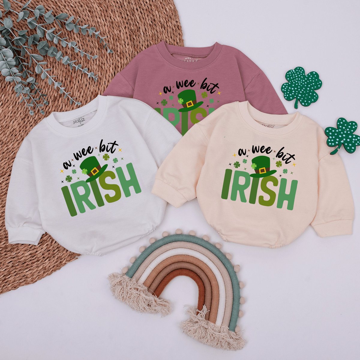 A Wee Bit Irish Baby Romper Irish baby clothes St Patricks day Outfit for Baby Baby Clothes Gift Inf 164