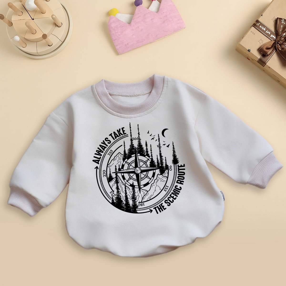 Always Take The Scenic Route Baby Romper Boy Adventure Outdoor Baby Gift Camping Baby Clothes 1st Bi 436