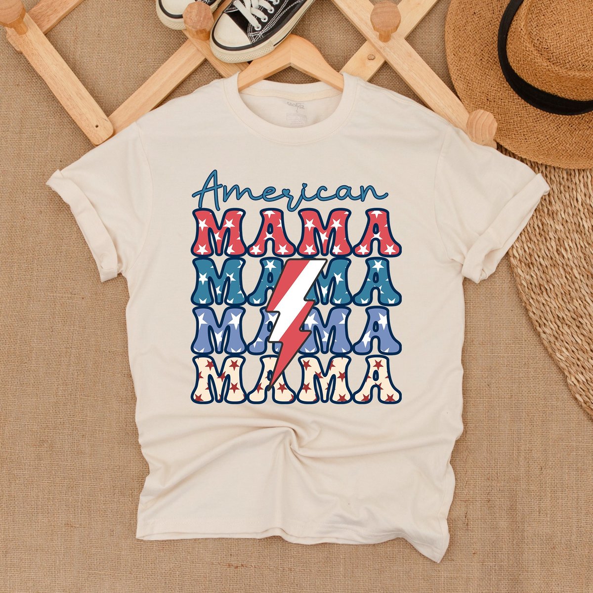 American Mama Retro T shirt 4th of July American Mama Independence T shirt USA shirtMama Shirt Women