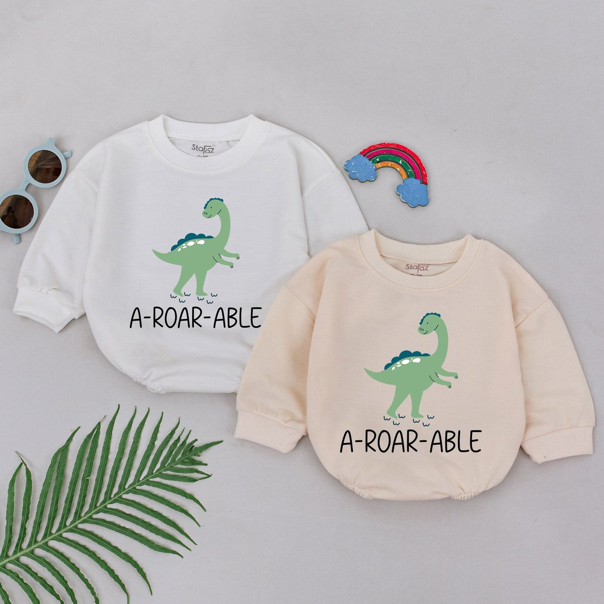 Aroarable Baby Romper Babysaurus Romper Mothers Day Gift Cute Dinosaur Baby Outfit Minimalist Romper