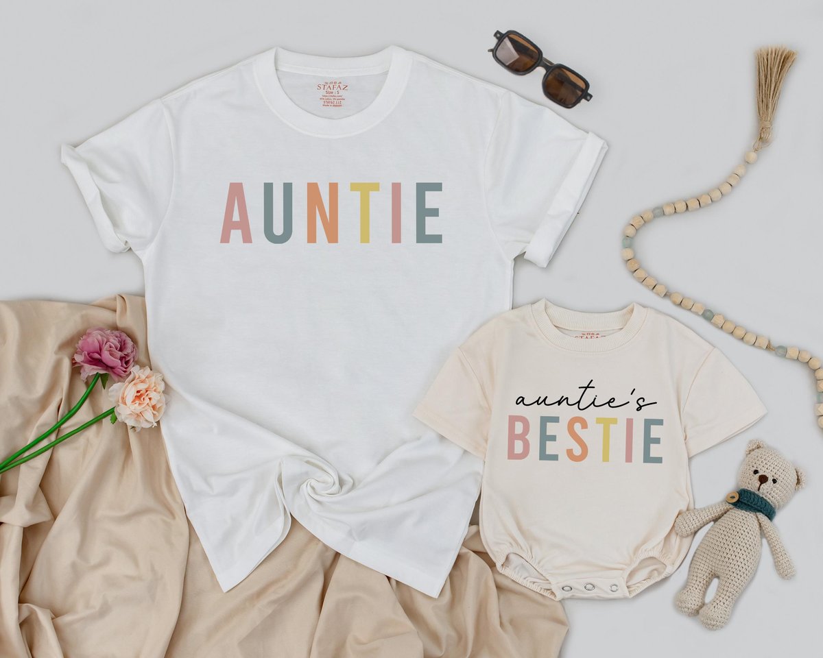 Auntie and Auntie's Bestie Shirts Auntie Me Shirts Aunt Niece Shirts Best Gifts for Aunt Aunt Nephe 166