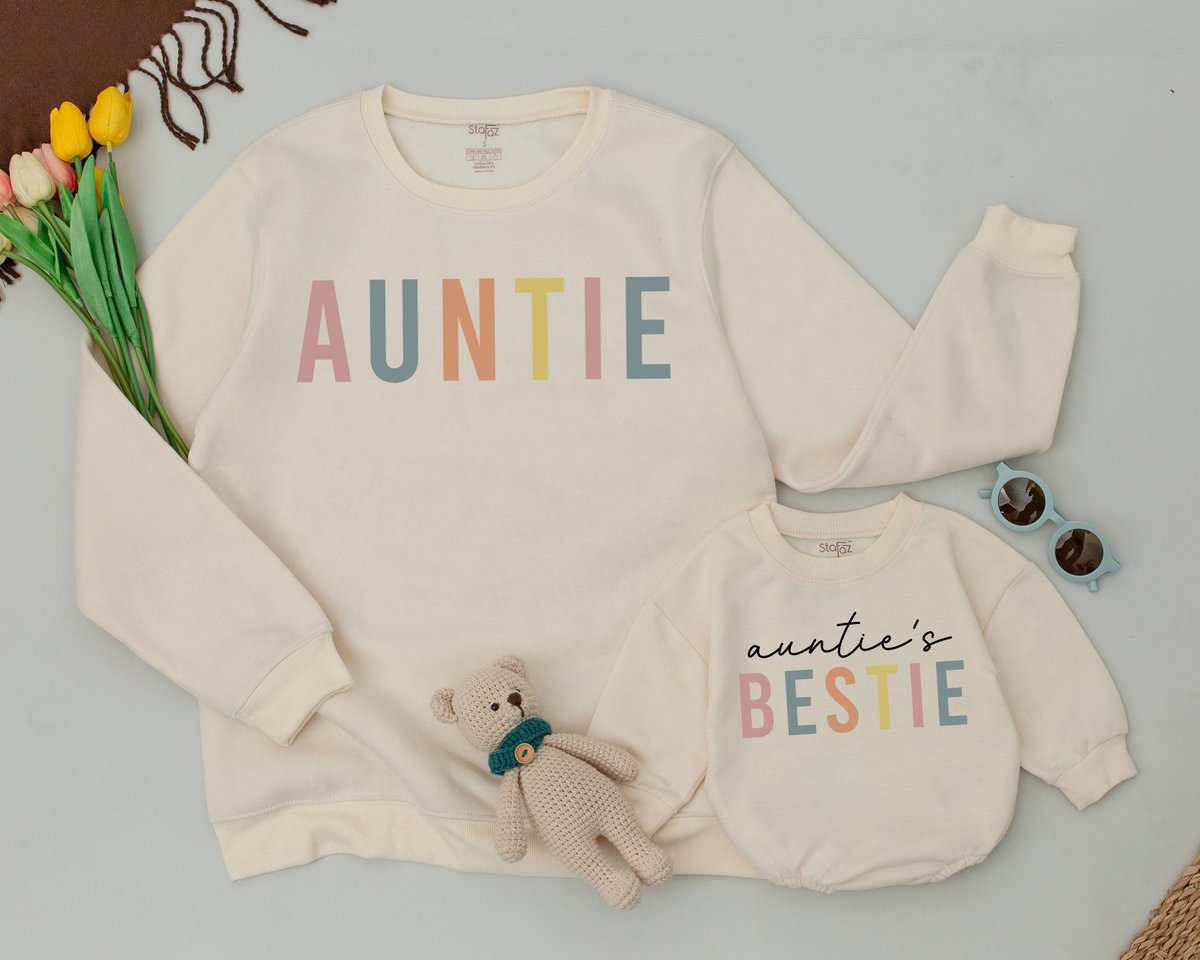 Auntie and Auntie's Bestie Sweatshirts Auntie Me Sweatshirts Aunt Niece Sweatshirts Gift for Aunt A 169