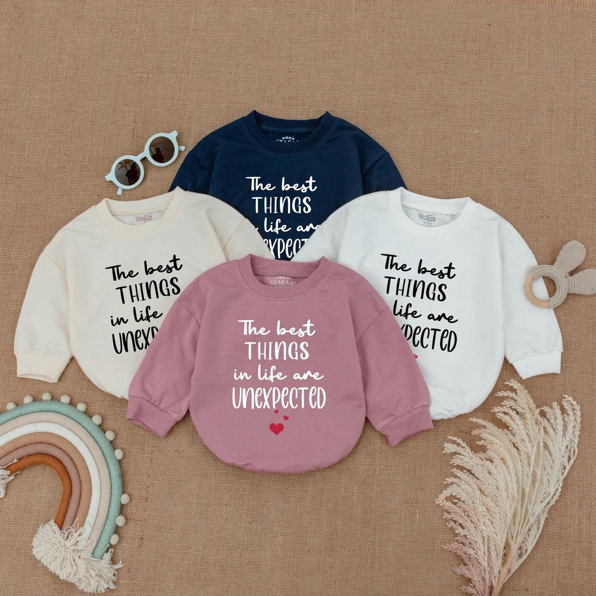 Baby Announcement Baby Bodysuit The Best Things In Life Are Unexpected Bodysuit Bubble Romper Baby C 181