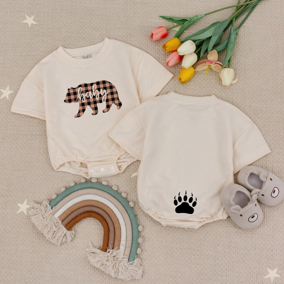Baby Bear Baby Romper Cute Baby Bubble Baby Shower Gift New Baby Gift Baby Announcement Coming Home