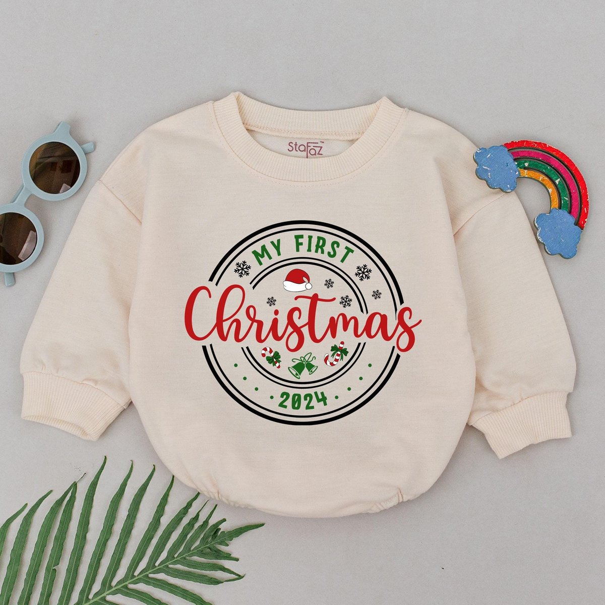Baby Christmas Romper 1st Christmas Baby Romper Baby Shower Gift Christmas Outfits Newborn for Girls