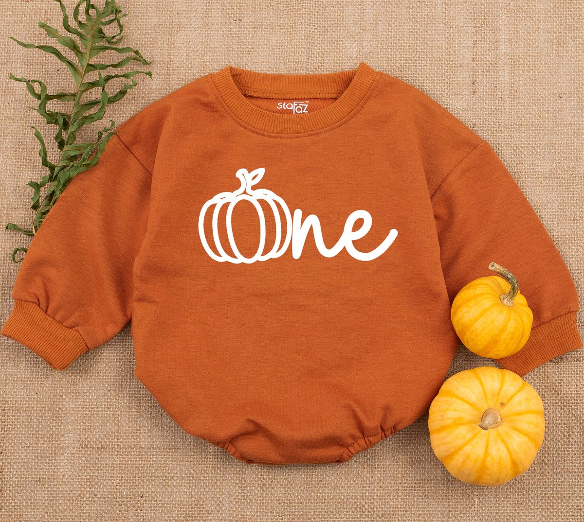 Baby girl pumpkin first birthday outfit burnt orange baby romper Fall 1st birthday clothes pumpkin b 157