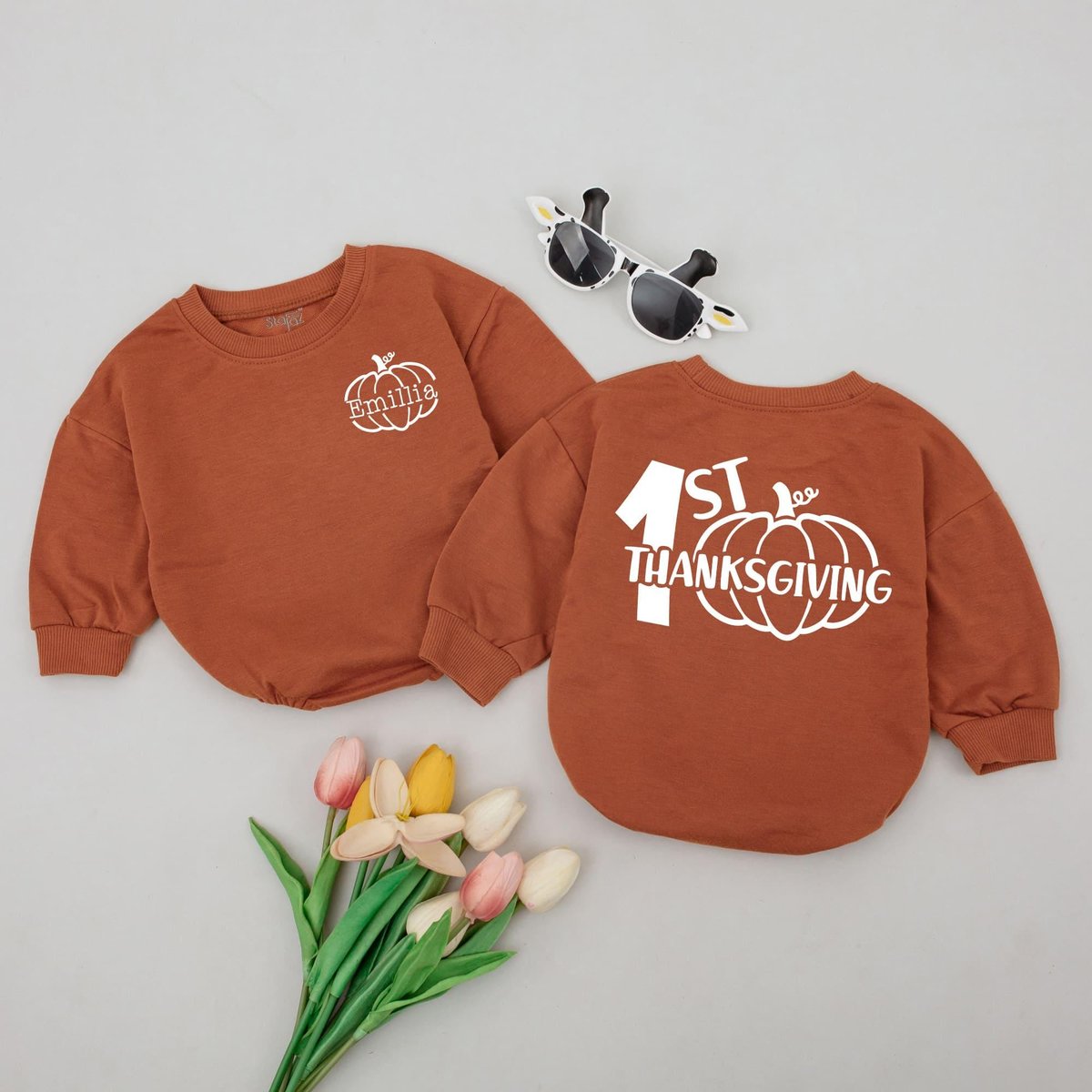 Baby Thanksgiving Romper Personalized 1st Thanksgiving Bodysuit My 1st Thanksgiving Outfit coming ho 176