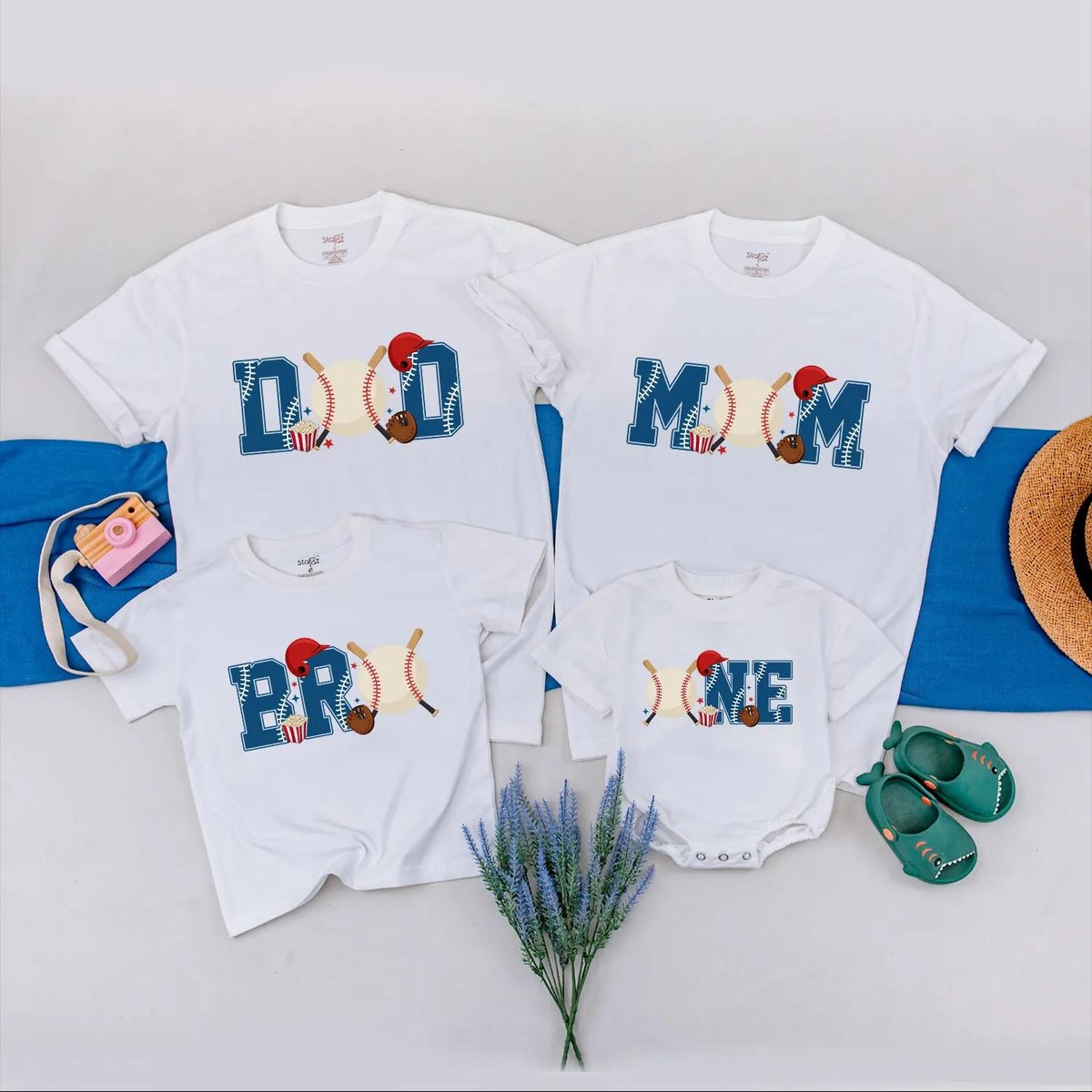 Baseball Birthday Family Matching Shirts Dad Mom Bro One First Birthday Outfit Baseball Theme Party 188