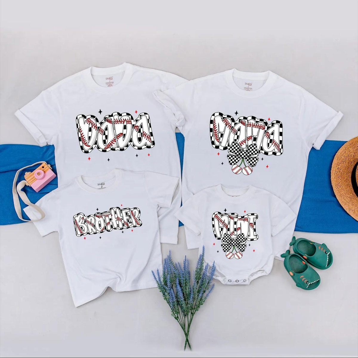 Baseball First Birthday Outfit Matching Family Shirts for Mom Dad Brother One Year Old Baby Romper B 429