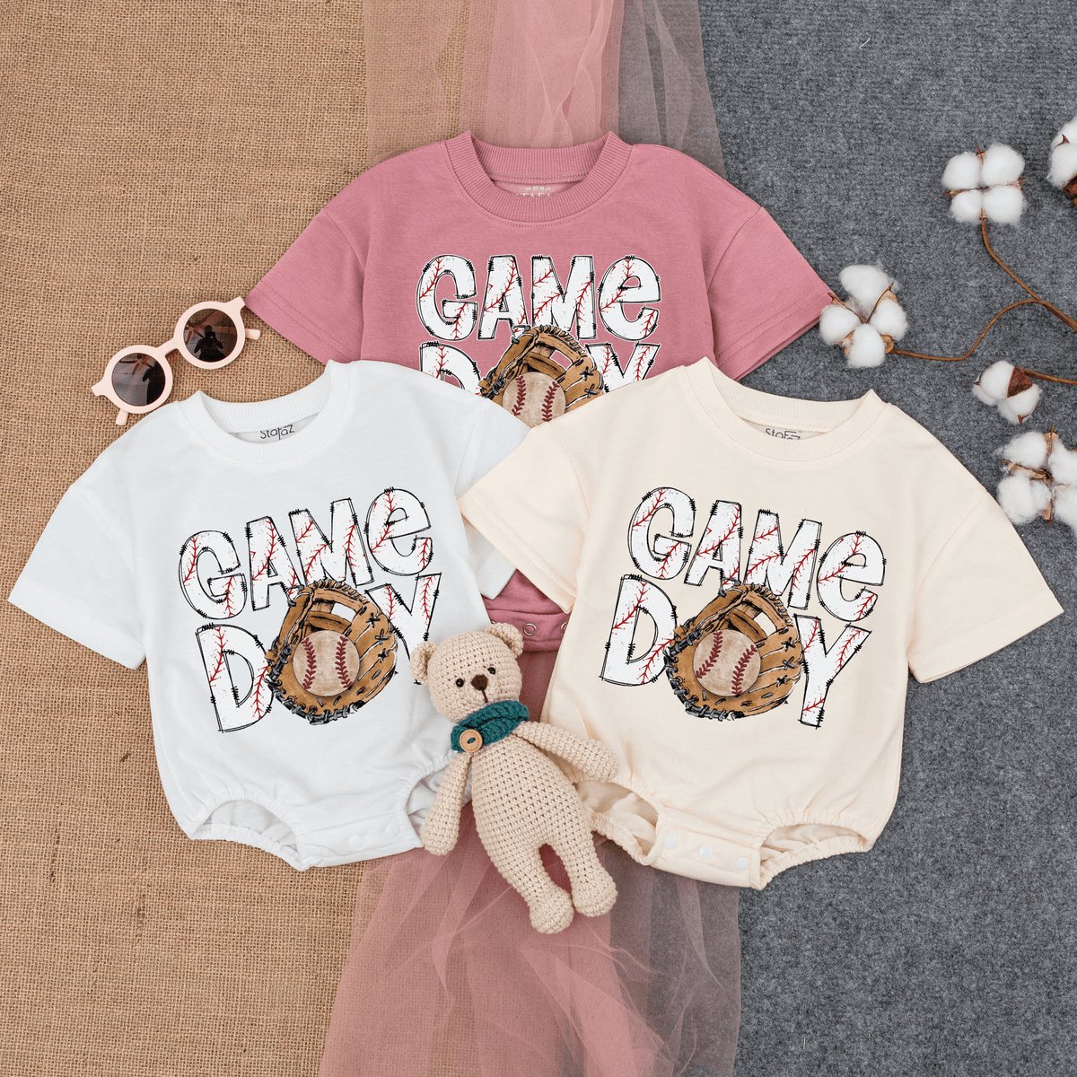 Baseball Game Day Romper Baseball Sweatshirt Baseball Game Day T shirt Gameday Outfit Baby Clothes I 168