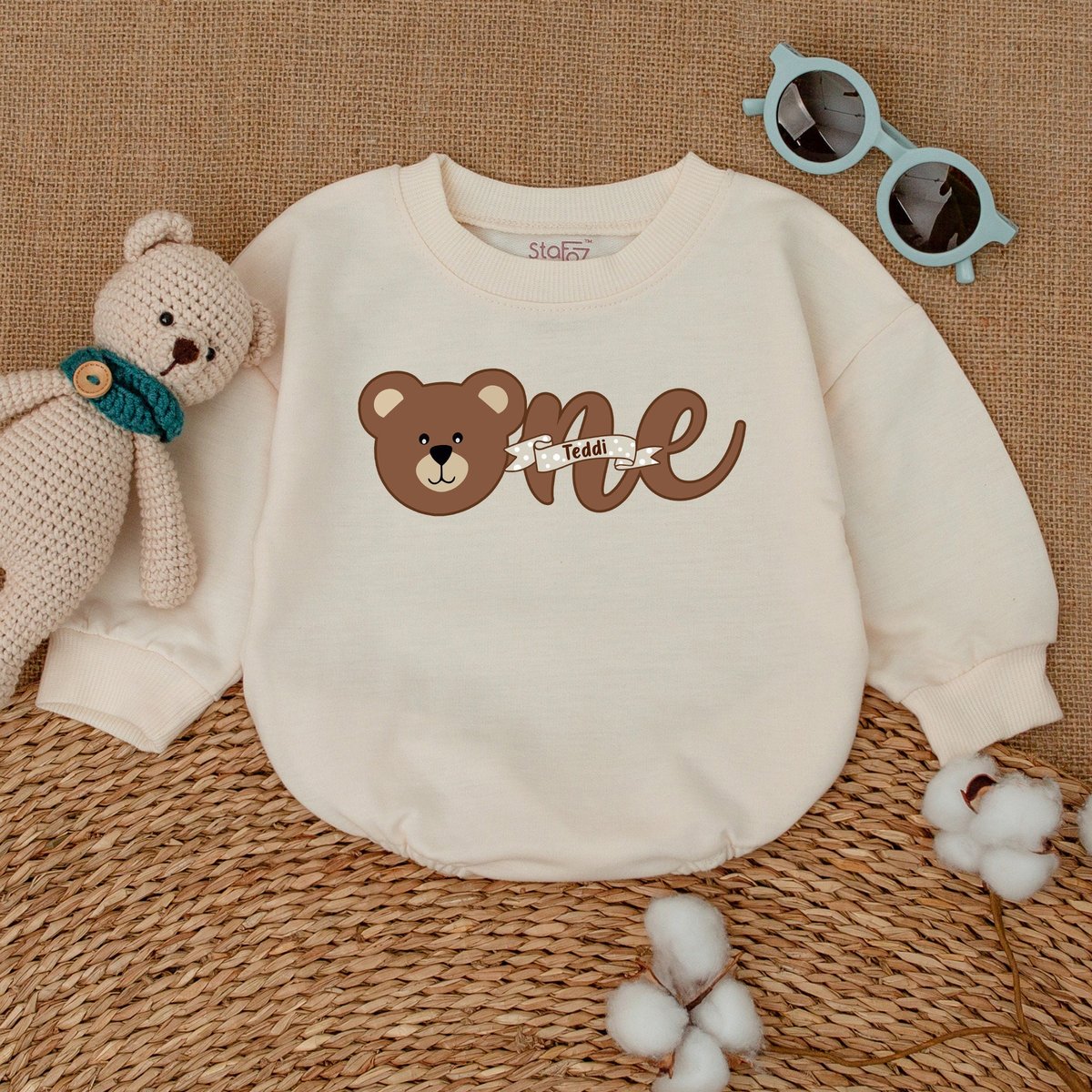 Beary First Birthday Romper Teddi Bear Sweet One Bodysuit Girl Birthday Clothes Baby Bodysuit Baby B 170