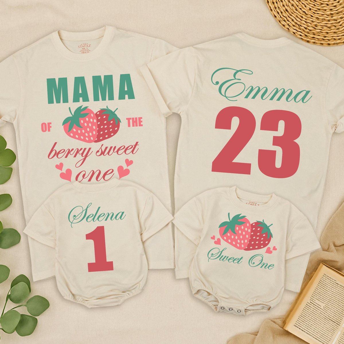 Berry First Family Birthday Shirt Sweet One Family Shirts Strawberry 1st Birthday Shirt Mommy and Me 435