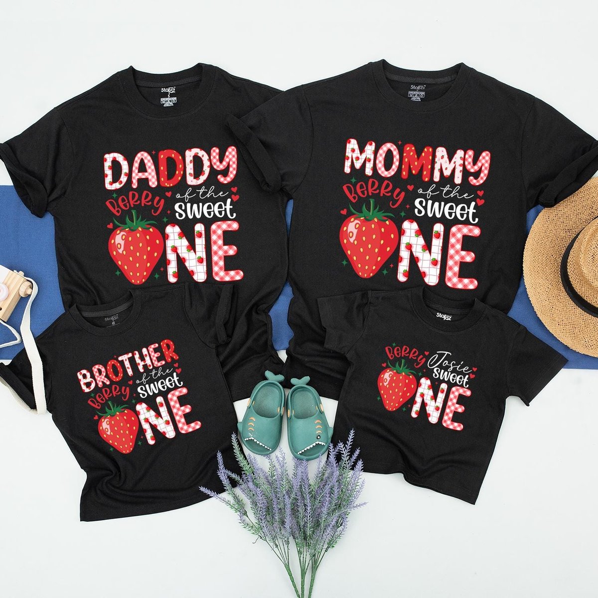 Berry Sweet One Birthday Shirt Strawberry 1st Birthday Outfit Berry First Birthday Family Matching T 187