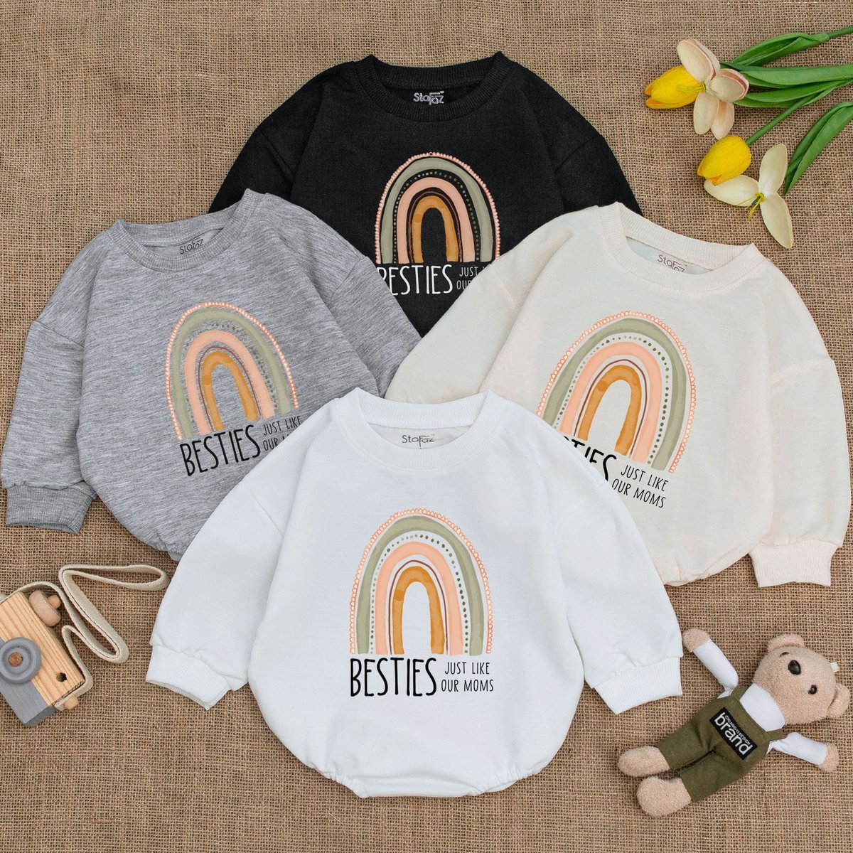 Besties Just Like Our Moms Baby Romper Coming Home Outfit Baby Clothes Baby Girl Bodysuit Mom Girl B 160