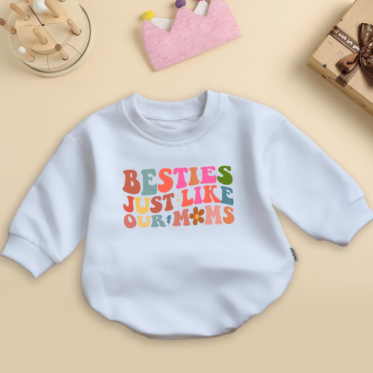 Besties Just Like Our Moms Baby Romper Matching Baby Outfits Baby Clothes aby Best Friends Bodysuit 436