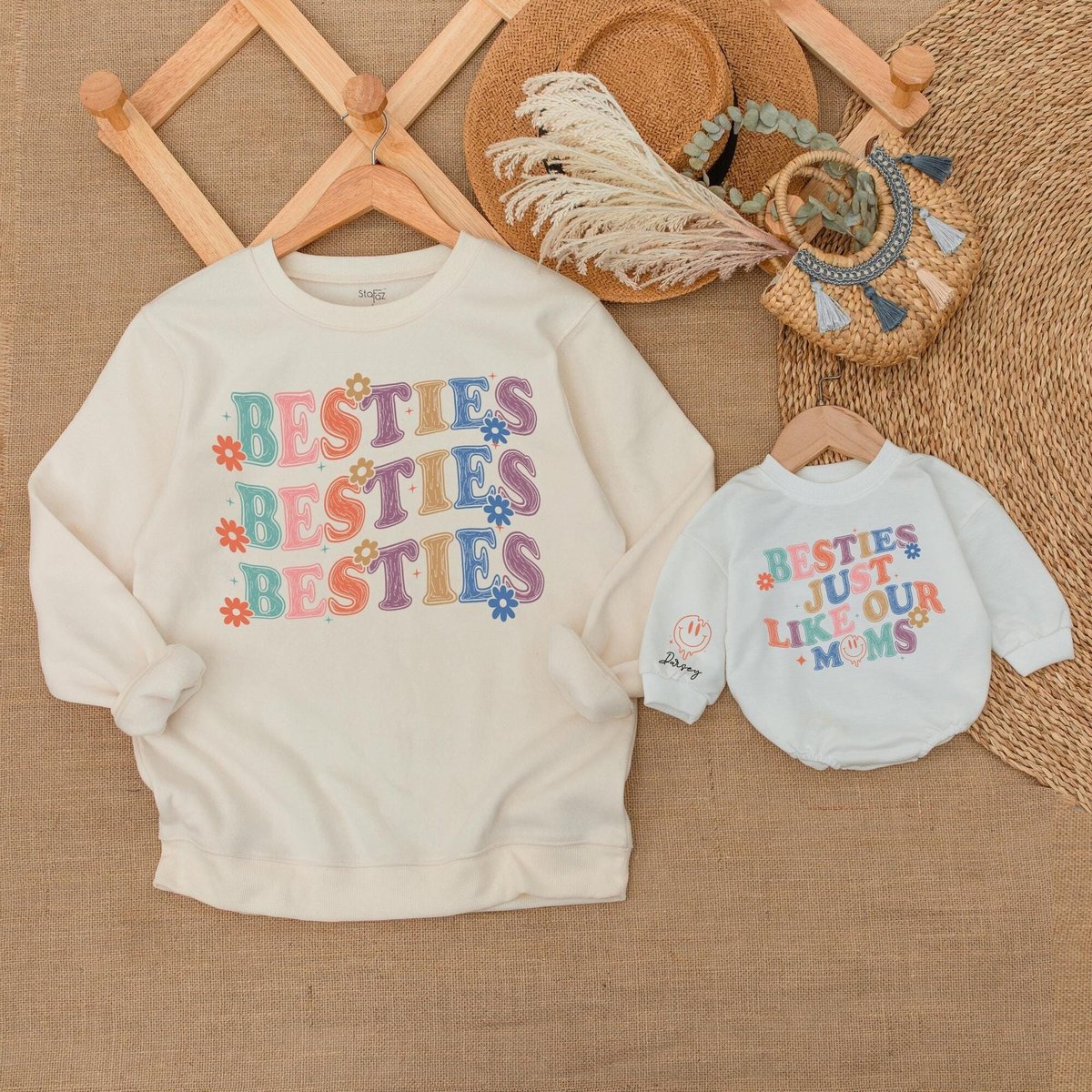 Besties Sweatshirt Matching Sweatshirts Matching Sweatshirt Baby OutfitFriend Bodysuit Best Friend O