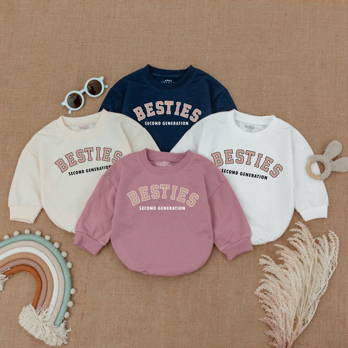 BFF Romper Baby Matching Outfit Second Generation Besties Romper Besties like our MomsBest Friend Ou 159