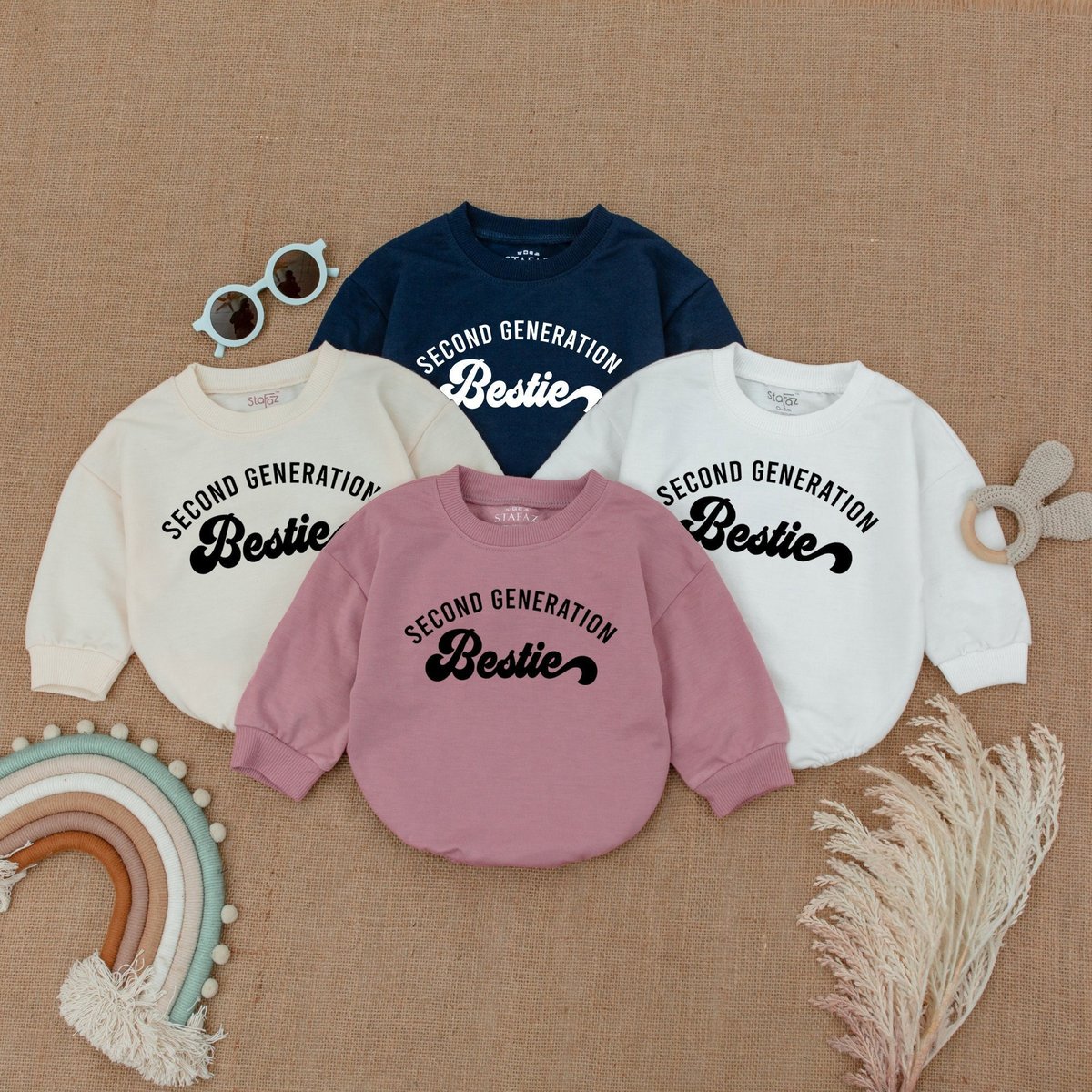 BFF Romper Baby Matching Outfit Second Generation Besties Romper Besties like our MomsBest Friend Ou 160