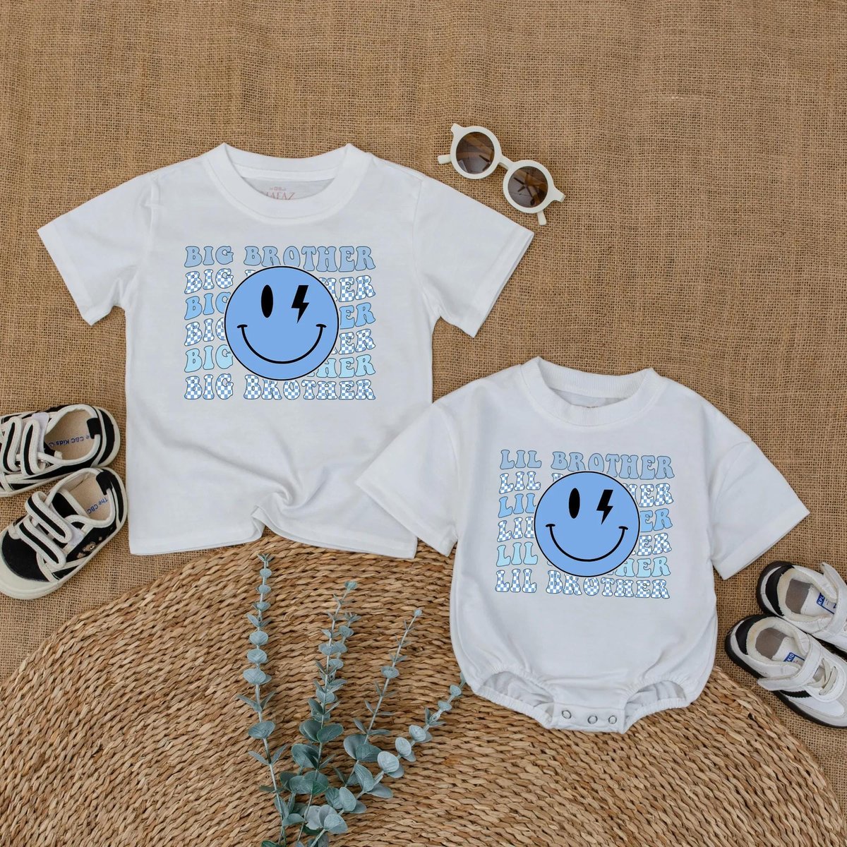 Big Brother Little Brother Matching Shirts Baby Announcement Outfits Pregnancy Reveal Tee Hospital C 430