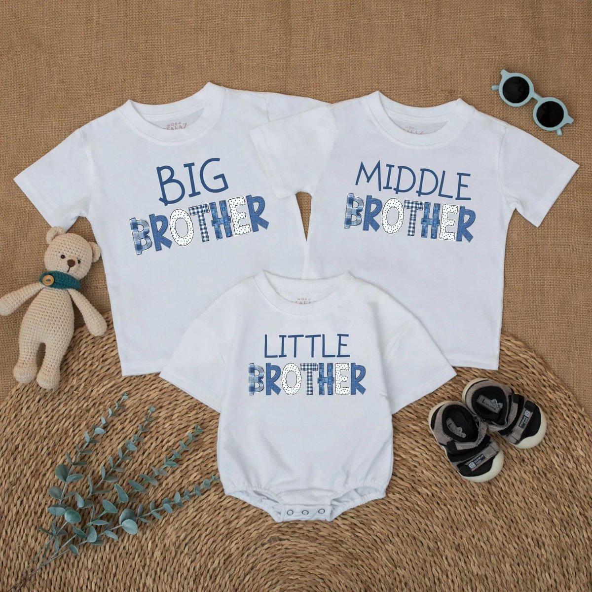 Big Brother Middle Brother Little Brother Matching Shirts Brother Sibling Outfits Matching Hospital 436