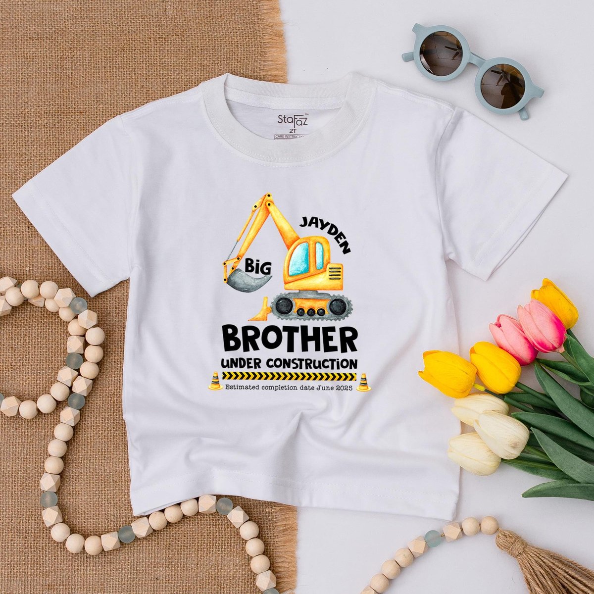 Big Brother Under Construction Toddler T shirt Big Brother Shirt Promoted To Brother Clothes New Bro 182