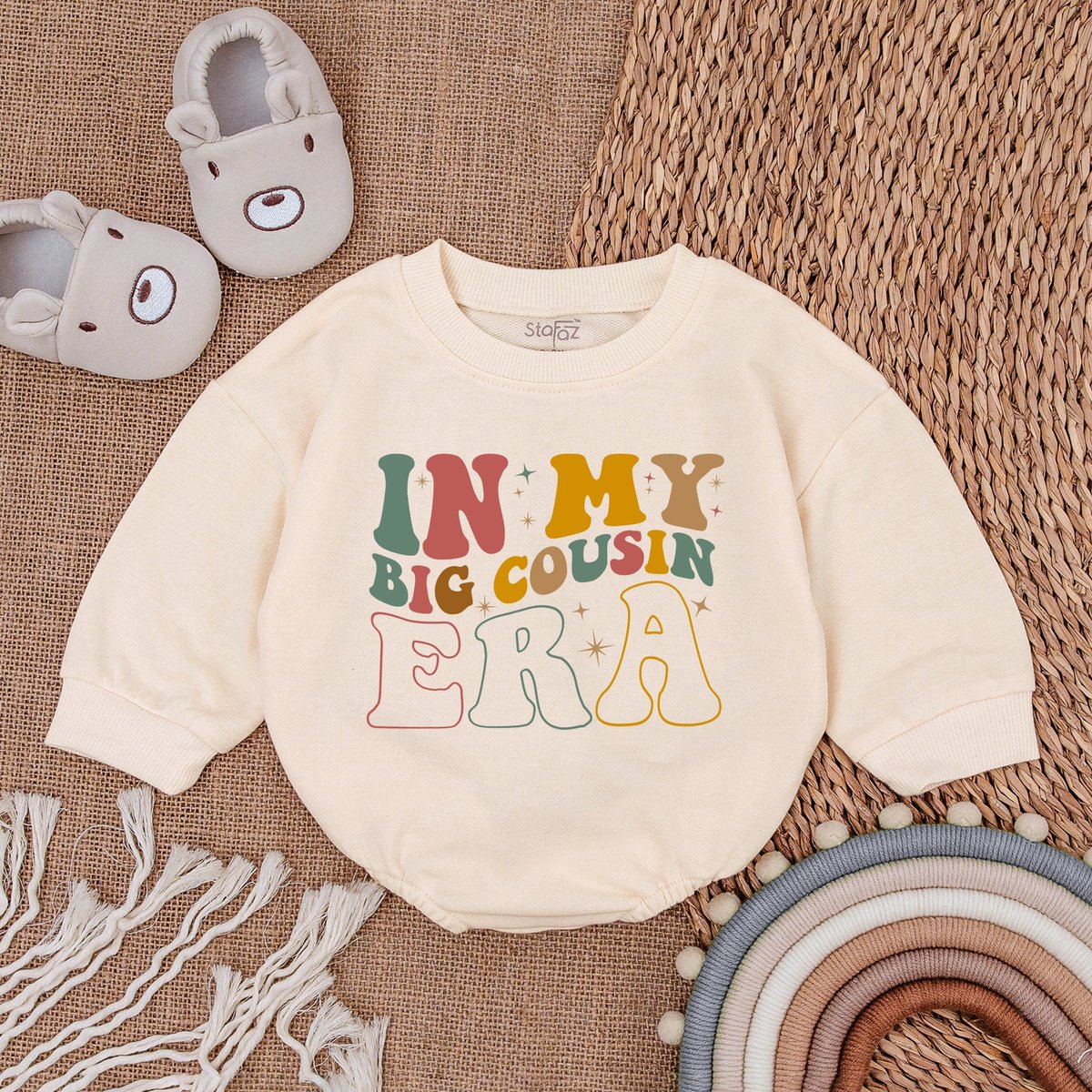 Big Cousin Era Bubble Romper Baby Romper Baby Sweater Matching Cousin Clothes Baby Outfit Baby Girl