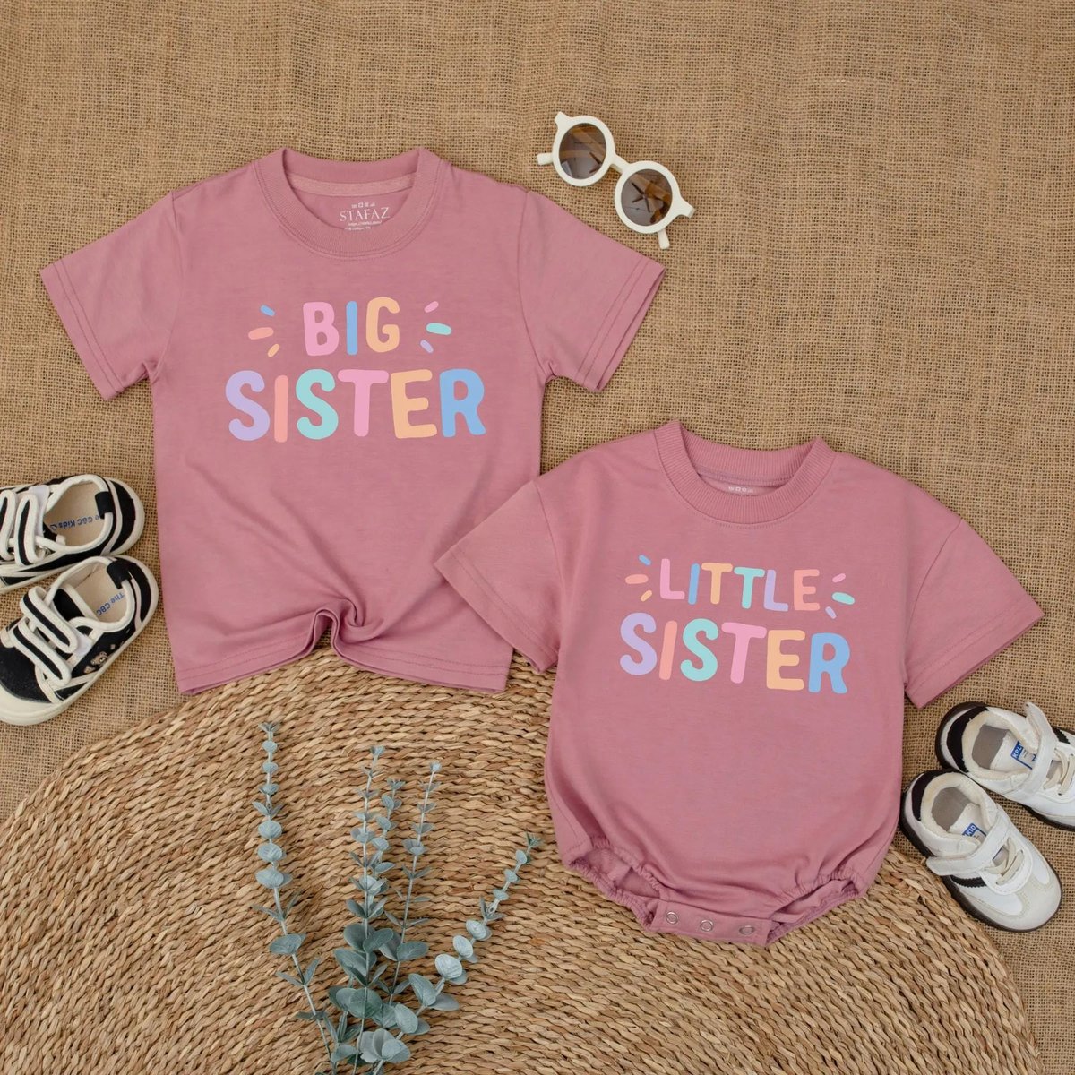 Big Sister Little Sister Matching Shirts Sibling Outfits for Girls Sister Toddler Shirt Coming Home 431