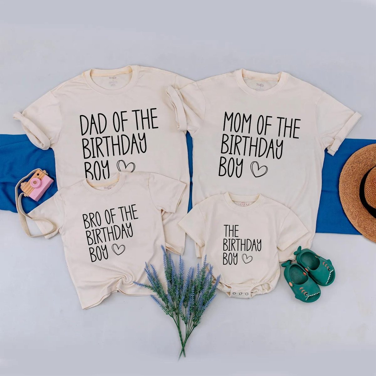 Birthday Boy Family Matching Shirts Custom Cute Birthday Party Outfit Personalized Clothes for Birth 432