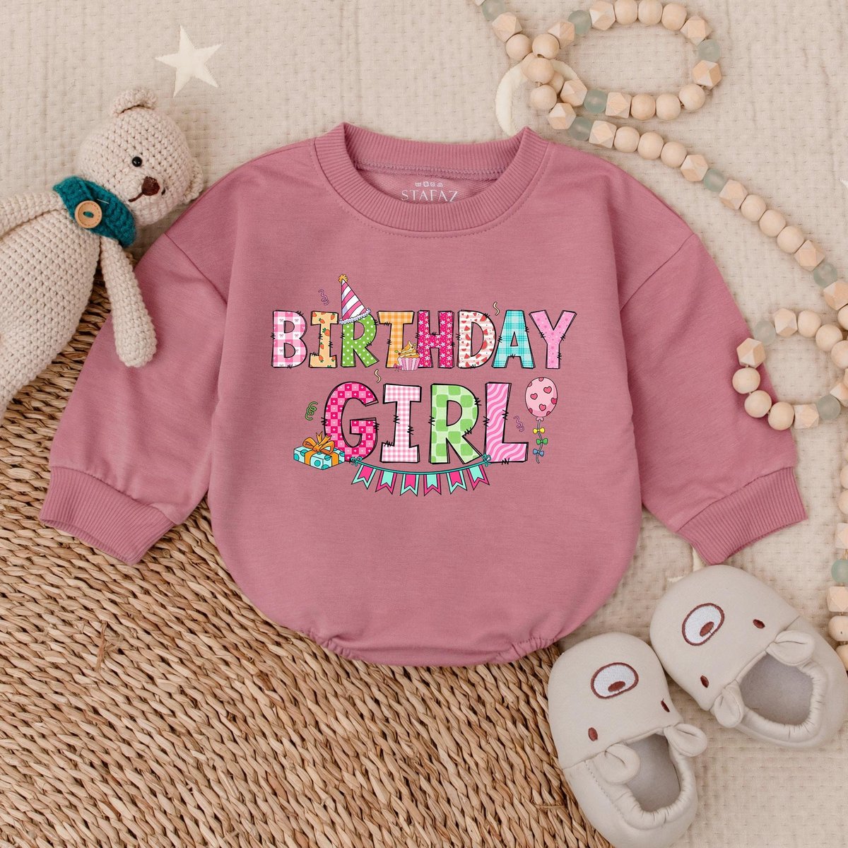 Birthday Girl Bubble Romper Baby Bodysuit Birthday Girl Outfit Baby Girl Birthday Outfit Baby Bodysu