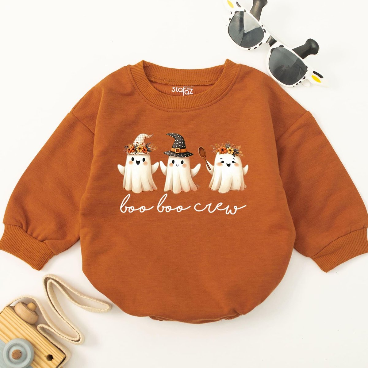 Boo Boo Crew Baby Romper Bubble Romper Baby Halloween Bodysuit Sweatshirts Halloween Baby Outfit Fal 175