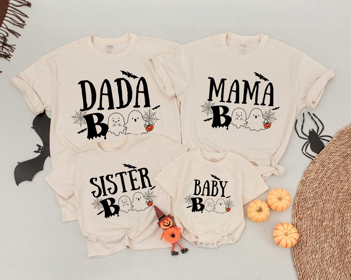 Boo Family Halloween Shirts Daddy Boo Mommy Boo Vintage Boo Shirt Baby Boo Outfit Matching Family Ha 175