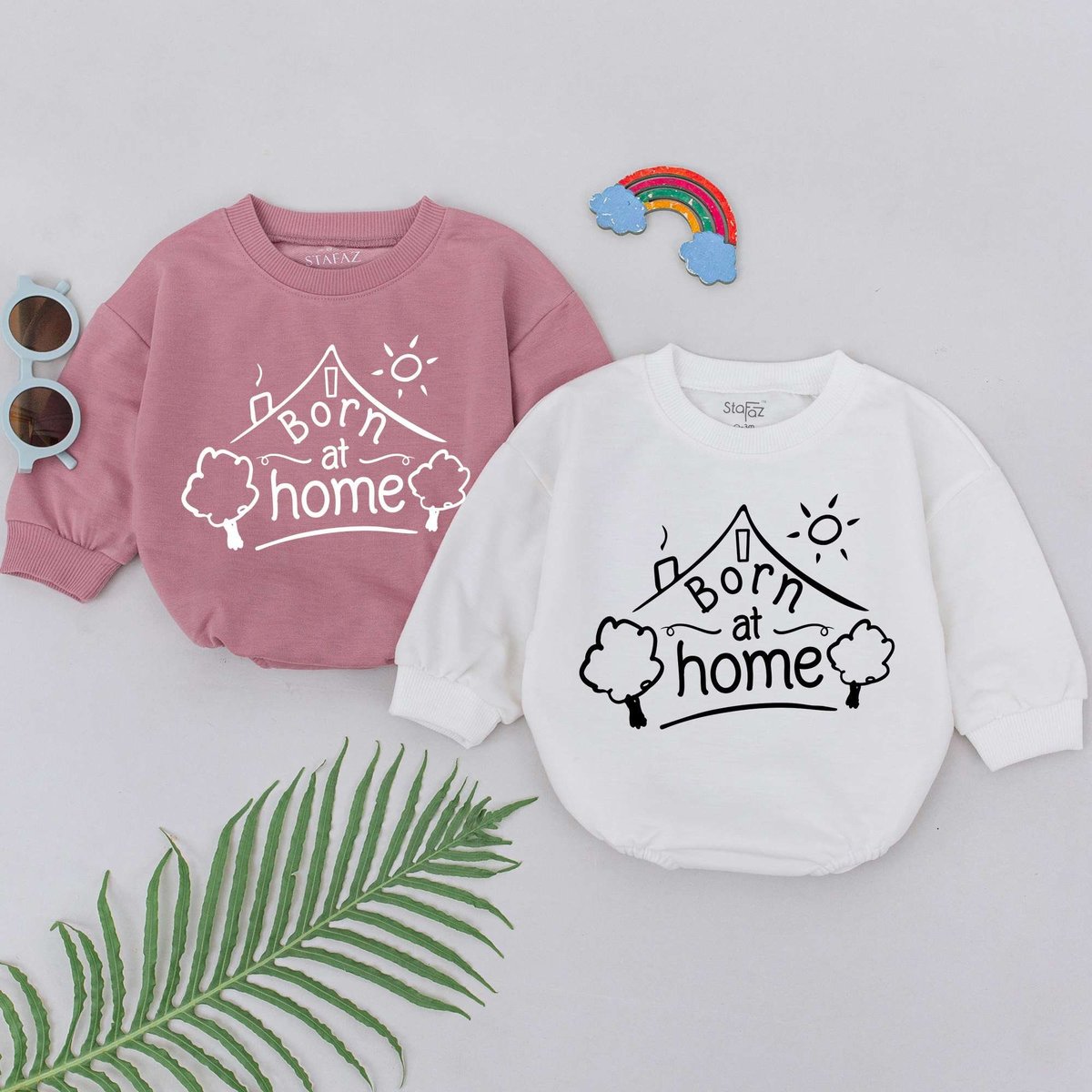 Born at Home Romper Homebirth Romper Water Birth Announcement Home Birth Gift Natural Birth Water Bi