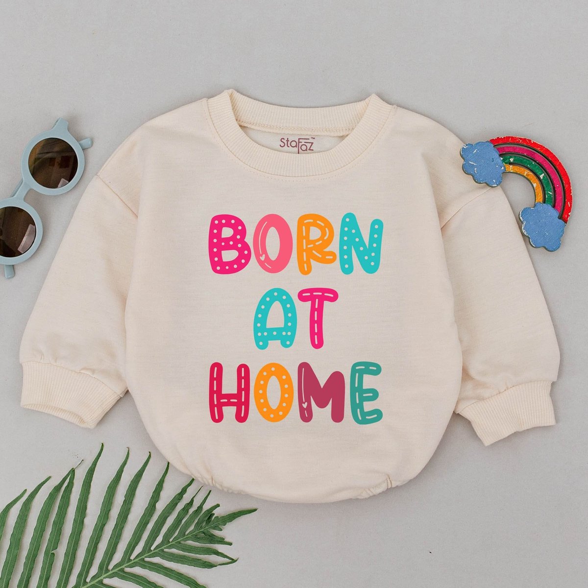 Born at Home Romper Homebirth Romper Water Birth Announcement Home Birth Gift Natural Birth Water Bi